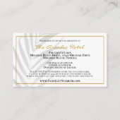 Tropische grijze schaduwontvangst goudreceptie in  informatiekaartje (Achterkant)