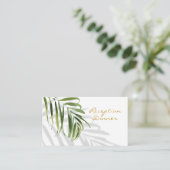 Tropische grijze schaduwontvangst goudreceptie in  informatiekaartje (Staand voorkant)