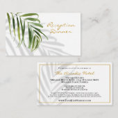 Tropische grijze schaduwontvangst goudreceptie in  informatiekaartje (Voorkant / Achterkant)