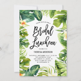 Tropische groen en plakkie Bridal Luncheon Kaart