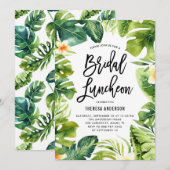 Tropische groen en plakkie Bridal Luncheon Kaart (Voorkant / Achterkant)