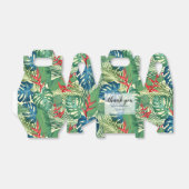 Tropische groen Floral bedankt Bedankdoosjes (Uitgevouwen)
