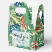 Tropische groen Floral bedankt Bedankdoosjes (Geopend)