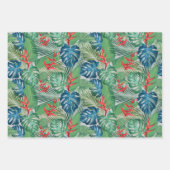 Tropische groen Floral Inpakpapier Vel (Voorkant 3)