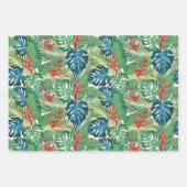 Tropische groen Floral Inpakpapier Vel (Voorkant 2)