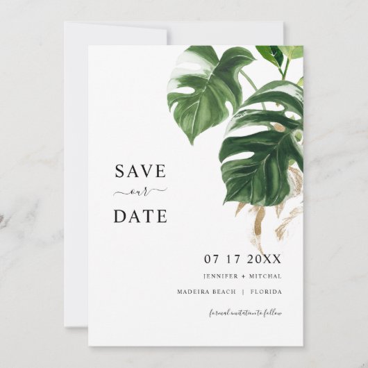 Tropische groen laat de moderne tijd de DATUM INVI Kaart (Voorkant)