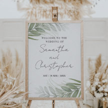 Tropische groen moderne kalligrafie-weddenschap