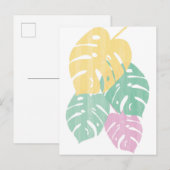 Tropische groen - Monstera Leaves Briefkaart (Voorkant / Achterkant)