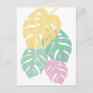 Tropische groen - Monstera Leaves Briefkaart