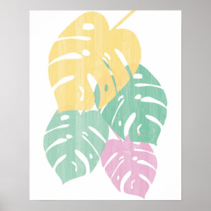 Tropische groen - Monstera Leaves Poster