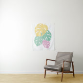 Tropische groen - Monstera Leaves Wandkleed (In situ)