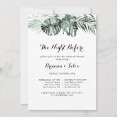 Tropische groen nacht voor repetitie diner kaart (Voorkant)