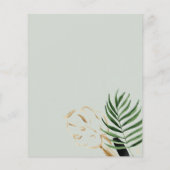 Tropische groen palm Leaves Birthday (Achterkant)