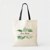 Tropische groen palmbestemming welkomsttas tote bag (Voorkant)