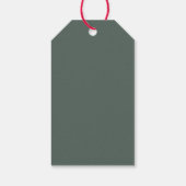 Tropische groen-witte Floral bruiloft Dank je Cadeaulabel (Achterkant)