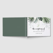 Tropische groen-witte Floral bruiloft Gastenboek (Volledig)
