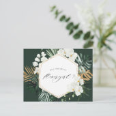 tropische groen zal je mijn bloemenmeisje kaart zi (Staand voorkant)