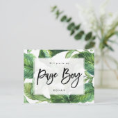 tropische groen zal je mijn paginasjongen zijn aankondigingskaart (Staand voorkant)