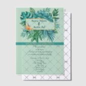 Tropische groene blad bruiloft uitnodiging (Offset (Uitnodiging))