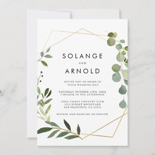 Tropische groene bladeren achter & voorkant formel kaart (Voorkant)