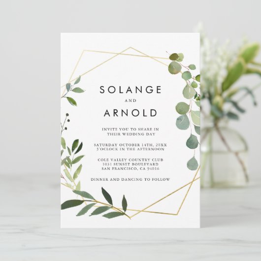 Tropische groene bladeren achter & voorkant formel kaart (Staand voorkant)