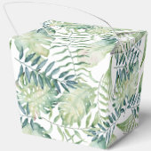 Tropische groene bladeren Aloha Bedankdoosjes (Achterkant)