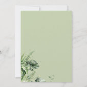 Tropische groene bladeren Anthurium Uitnodiging vo (Achterkant)