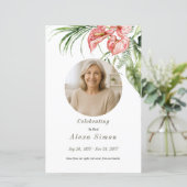 Tropische groene bladeren Anthurium Uitvaartprogra (Staand voorkant)