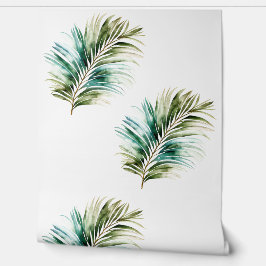 Tropische groene bladeren behang