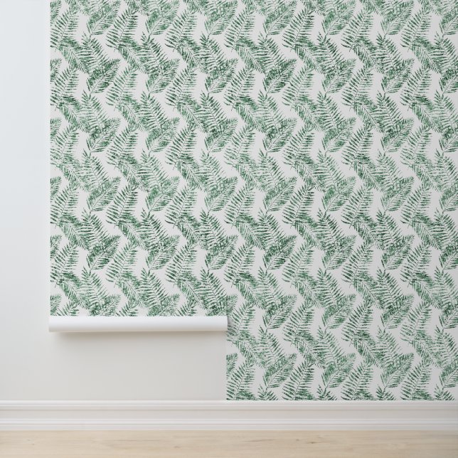 Tropische groene bladeren behang (Applicatie)