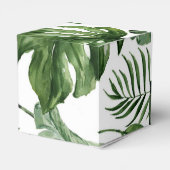 Tropische groene bladeren Bruiloft Feest Favor doz Bedankdoosjes (Achterkant)