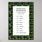 Tropische groene bladeren bruiloft tijdlijn poster (Voorkant)