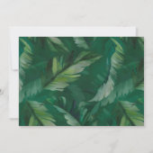 Tropische groene bladeren bruiloft Vrijgezellenfee Kaart (Achterkant)