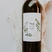 Tropische groene bladeren bruiloft wijn labels wijn etiket