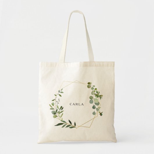 Tropische groene bladeren Canvas tas (Voorkant)