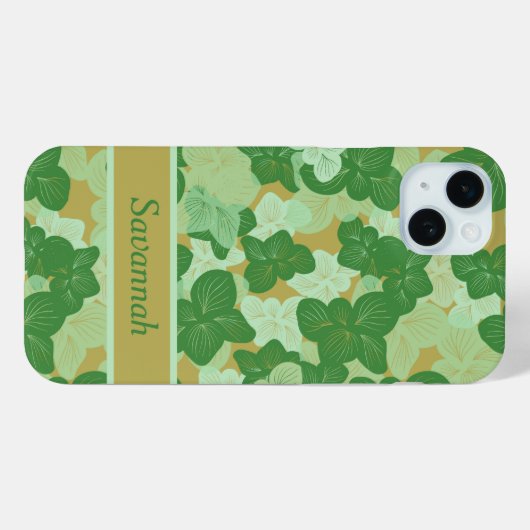 Tropische groene bladeren Case-Mate iPhone case (Achterkant (horizontaal))