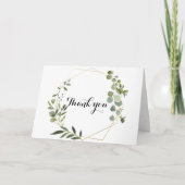 Tropische groene bladeren dankkaart bedankkaart (Voorkant)