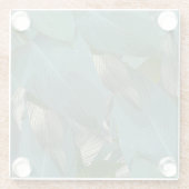 Tropische groene bladeren glazen onderzetter (Achterkant)