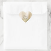 Tropische groene bladeren goud glans hart sticker (Tas)