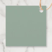 Tropische groene bladeren Gracias bruiloft Bedankjes Labels (Achterkant)