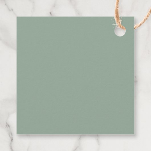 Tropische groene bladeren Gracias bruiloft Bedankjes Labels (Achterkant)