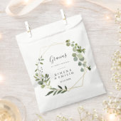 Tropische groene bladeren gracias dank u bruiloft bedankzakje (Geknipt)