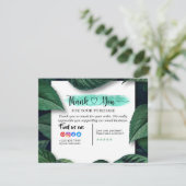 Tropische groene bladeren Hartelijk dank voor uw a Bedankkaart (Staand voorkant)