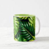 Tropische Groene Bladeren Mok (Voorkant rechts)