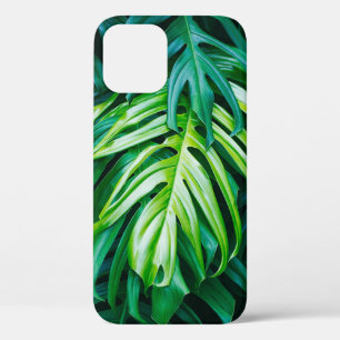 Tropische groene bladeren op een donkere achtergro Case-Mate iPhone case