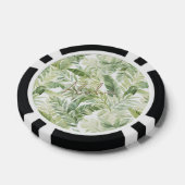 Tropische groene bladeren poker chips (Enkel)
