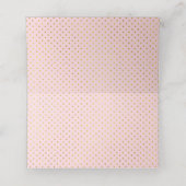 Tropische groene bladeren roze bruiloft gevouwen e plaatskaartje (Binnenkant ongevouwen)