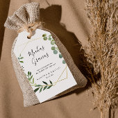 Tropische groene bladeren Spaanse bruiloft dank u Cadeaulabel