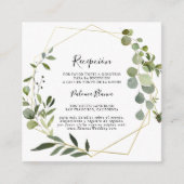 Tropische groene bladeren Spaanse bruiloft recepti Informatiekaartje (Voorkant)