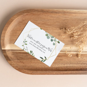 Tropische groene bladeren Spaanse bruiloft website Informatiekaartje